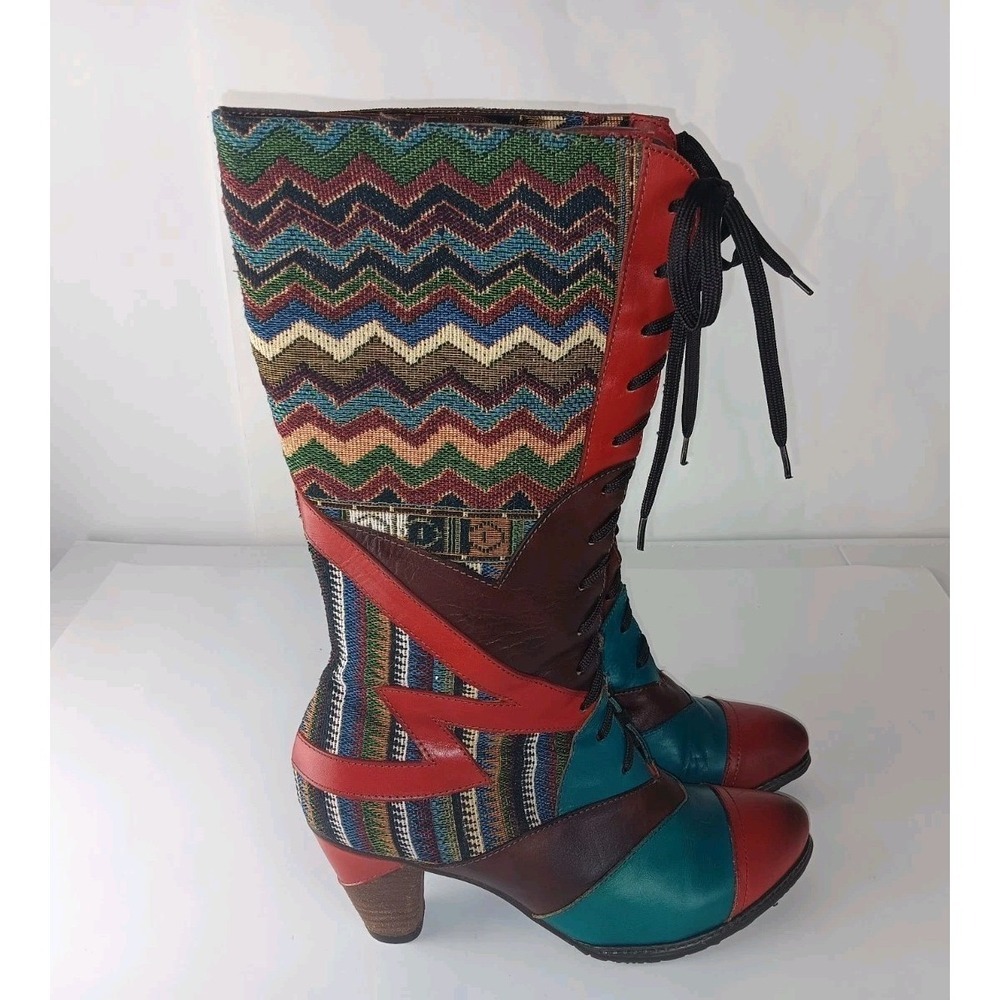 Lartiste Malag Boots Women's Multicolor Lace Up Size 42